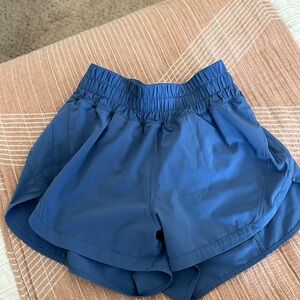 Lululemon track that high rise lined 3in shorts